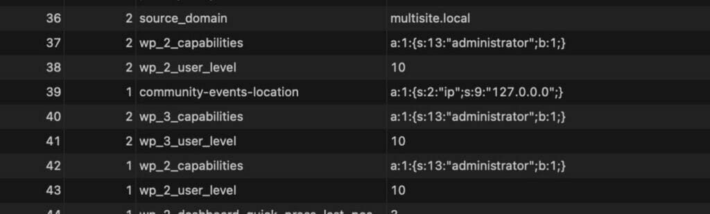 Multisite User Meta With Active Sites