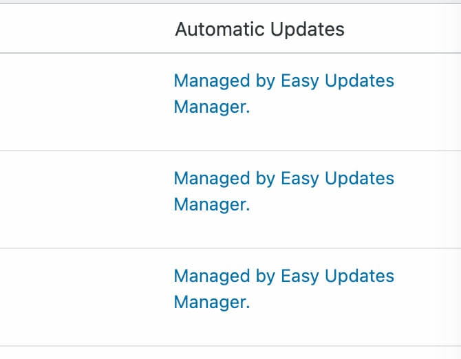EUM Auto Updates Column