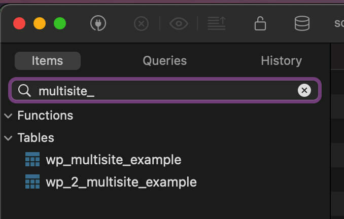 Subsite Table Creation