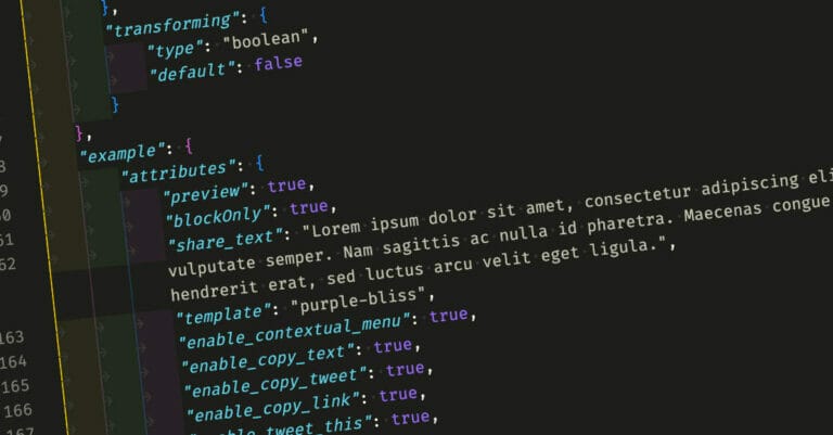 Block.json Sample Code