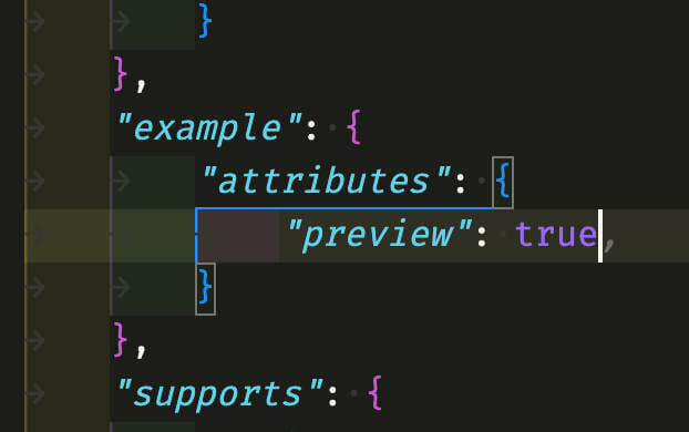 Preview Attribute in Block.json