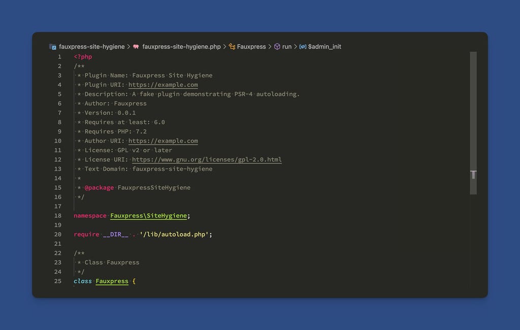 Sample Fake Plugin to Demonstrate Autoloading