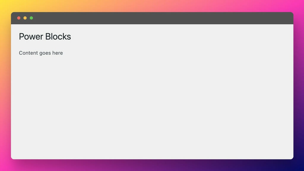 Powerblocks Admin Output