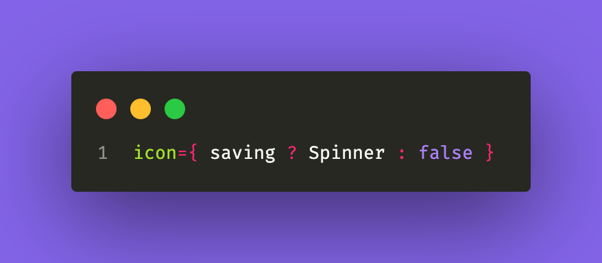 Example of passing a conditional icon