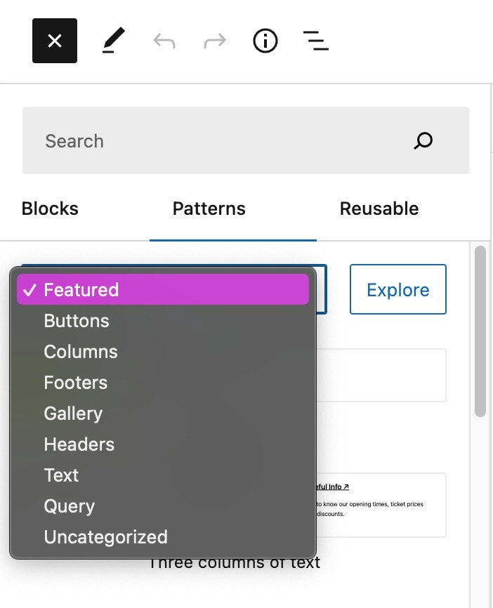 Block Pattern Screen with Remote Lookup