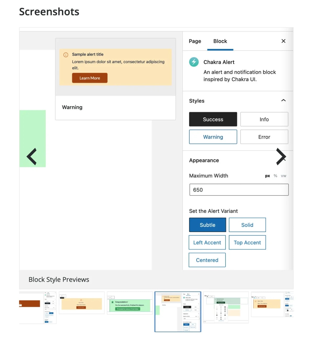 Plugin Screenshots on .org