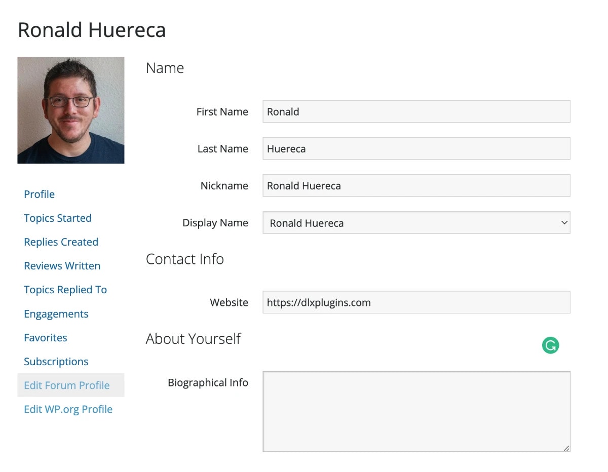 Fill Out Your Forum Profile