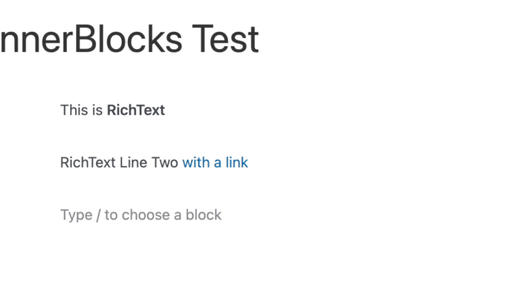 RichText Conversion on Block Load