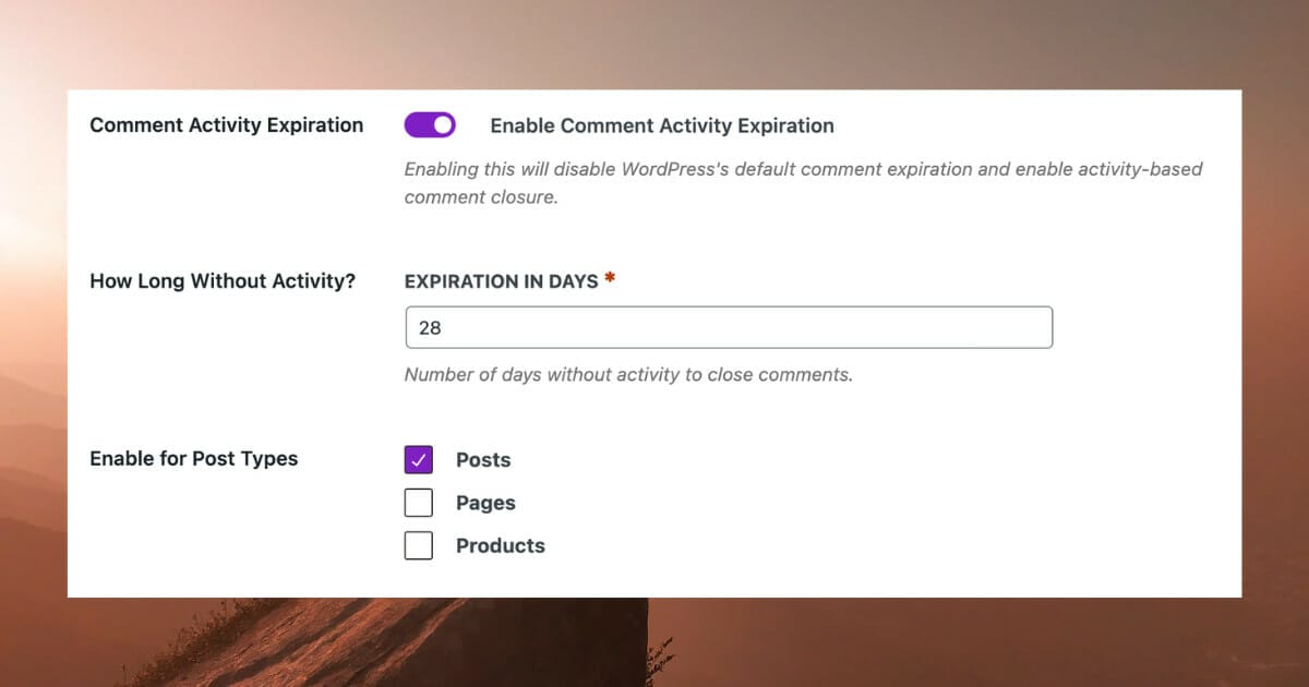 Comment Edit Pro 3.2 Comes With Post Activity Comment Expiration