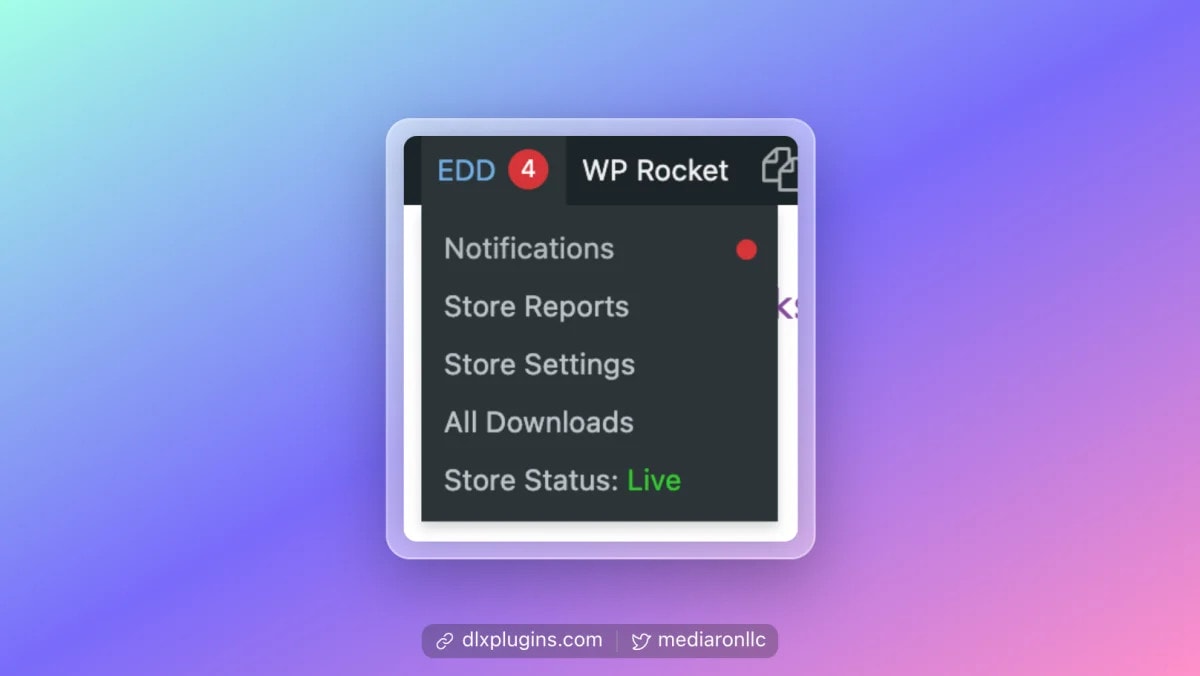 EDD's Admin Bar and its Shortcuts