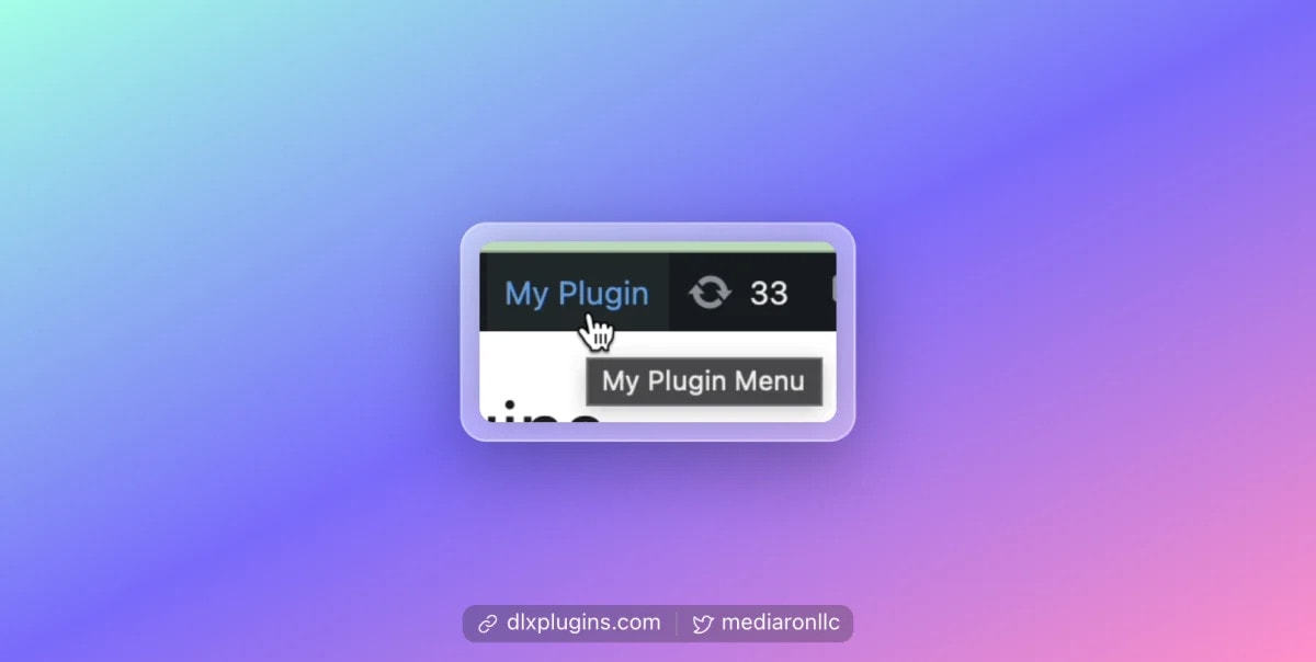 Custom Admin Bar Menu Item