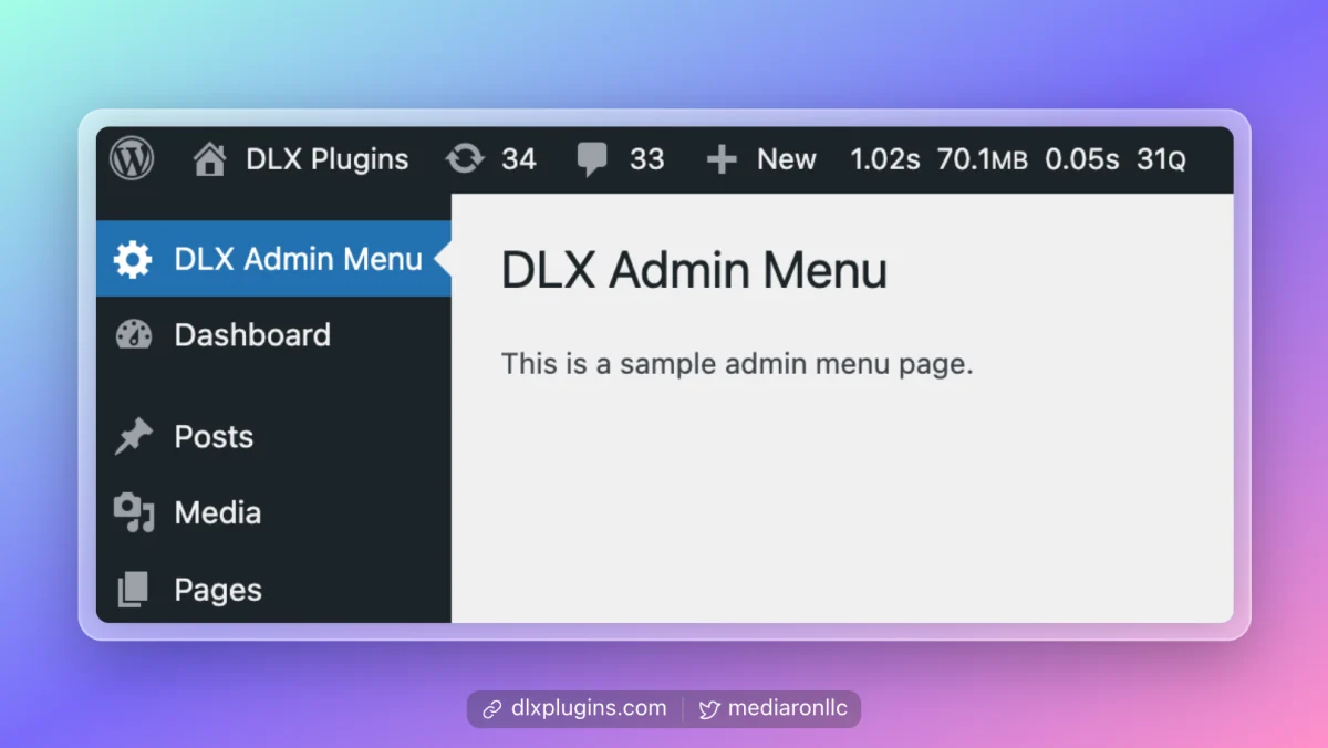 The Top-Level Menu Item Shown in the Admin Sidebar