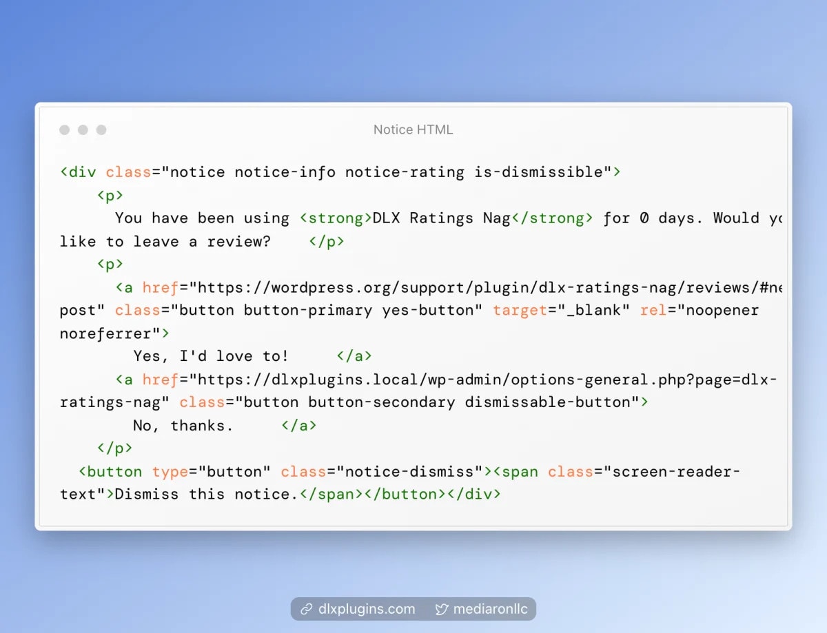 Notice HTML Structure