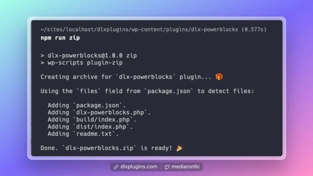 Plugin Zip File Creation