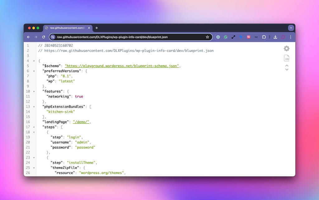 Blueprint Public JSON File