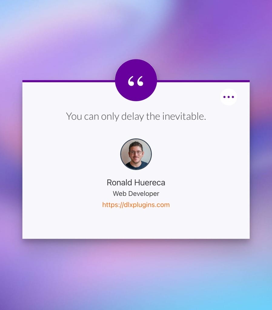 QuotesDLX Purple Bliss Theme With Citation