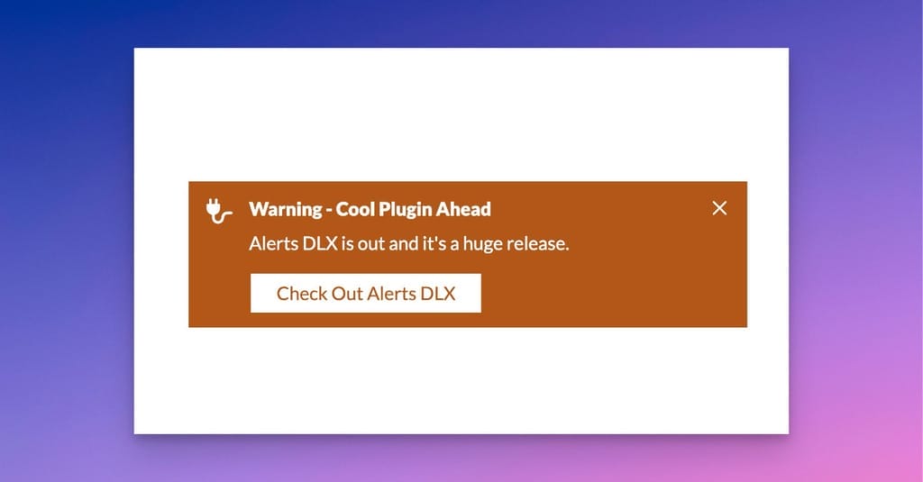 Alerts DLX notification banner