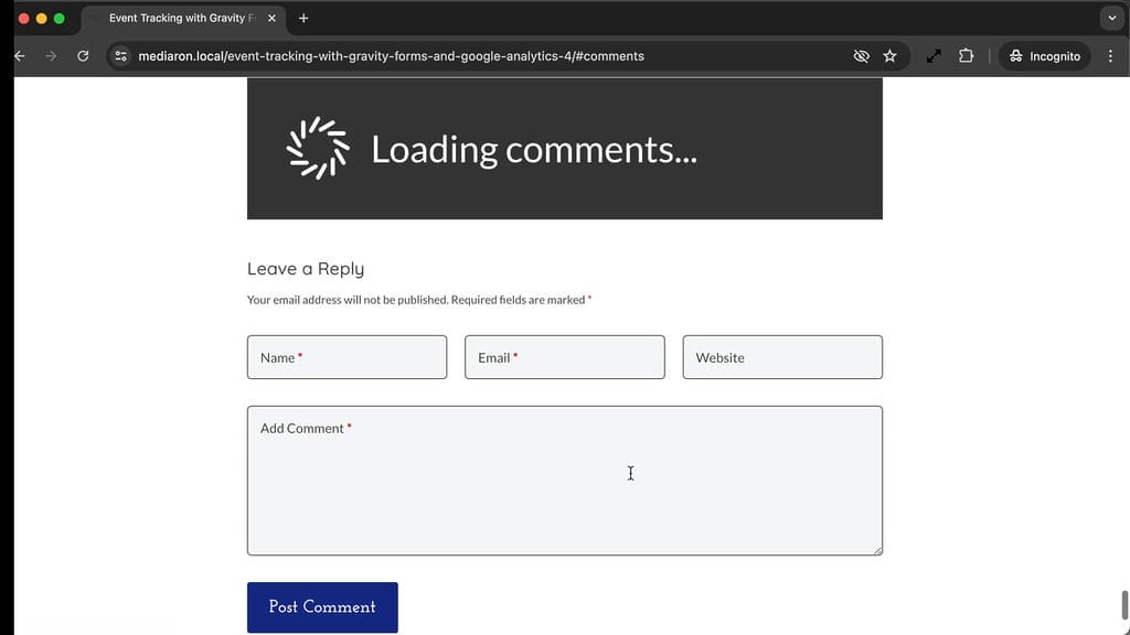An Example of an Inline Lazy Loaded Comment
