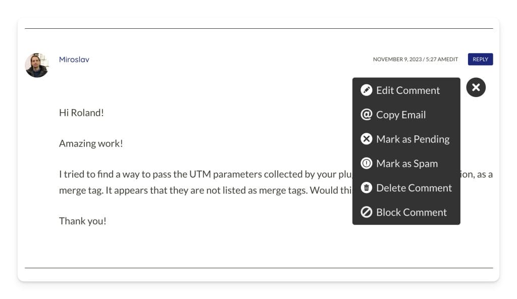 Comment Edit Pro Screenshot