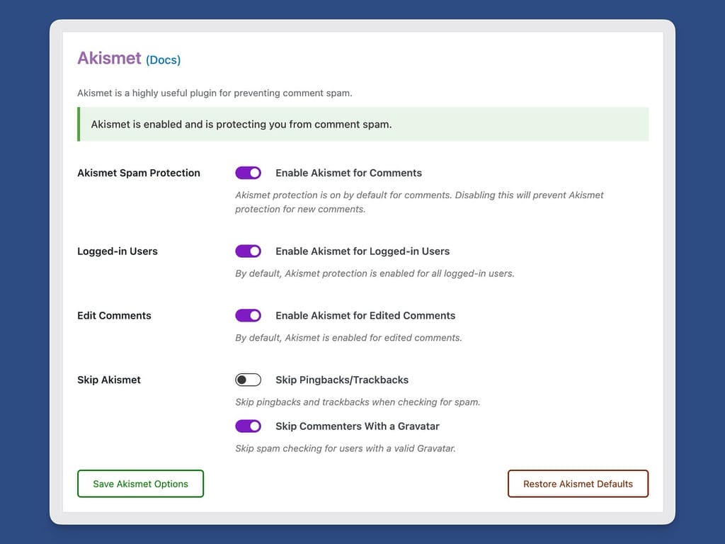 Extra Akismet Spam Protection