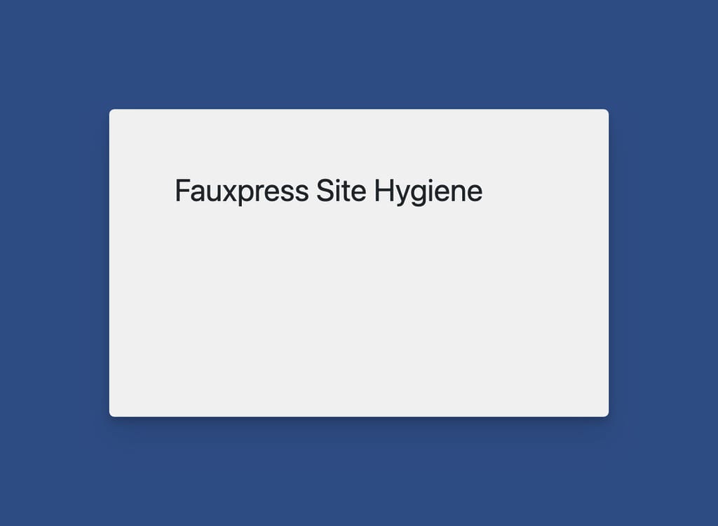 Fauxpress Admin Panel Placeholder