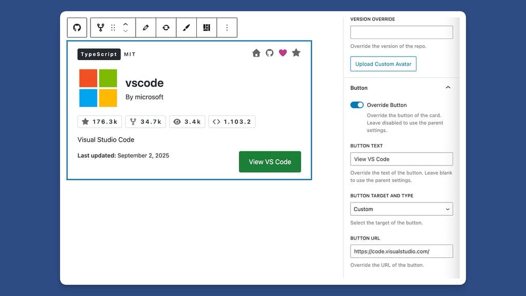 Button Overrides in the Child Block