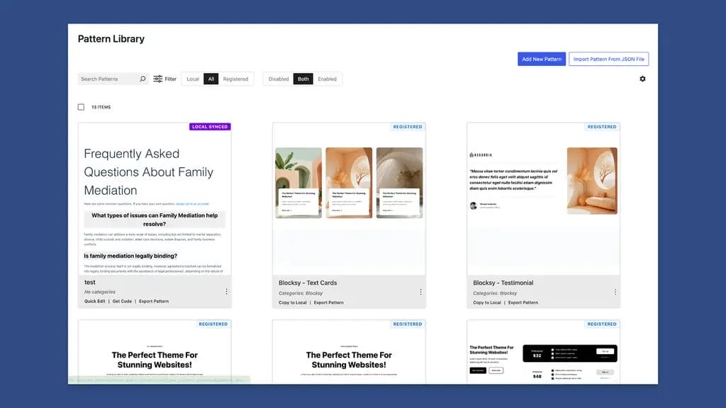Show Local and Registered Patterns Together