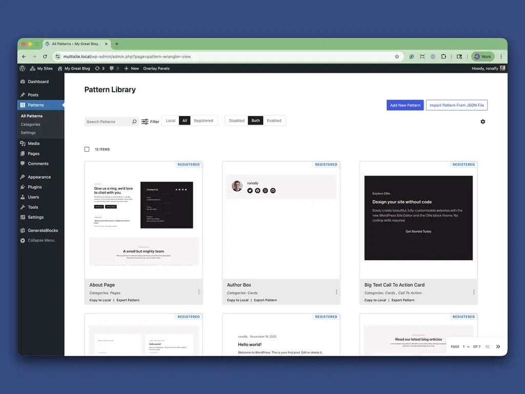 Enhanced Patterns Screen in Pattern Wrangler 2.0