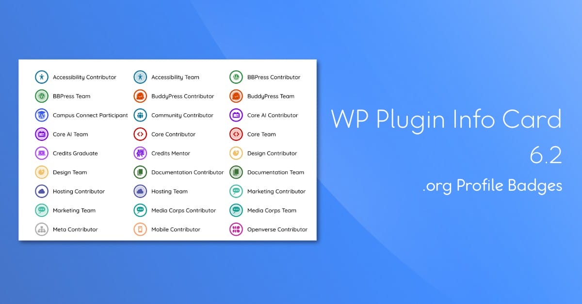 WP Plugin Info Card 6.2.0 Released with WordPress.org Profile Badges and Screenshots Block Improvements