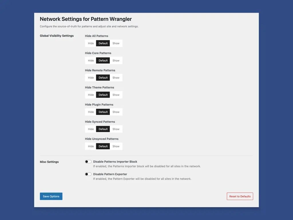 Multisite Networks Screen
