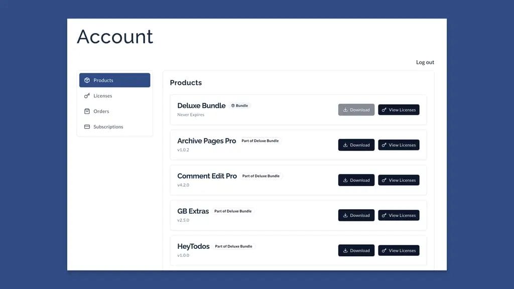Easy Digital Downloads Software Licensing Account Plugin